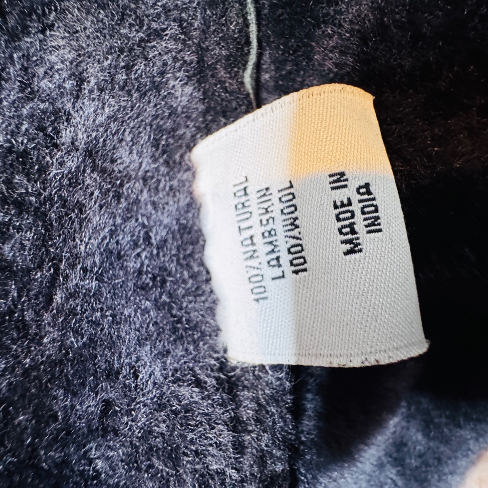 Nigel Preston & Knight Lambskin Shearling Knit Scarf Collar Designer Coat‎ Small - Picture 6 of 14